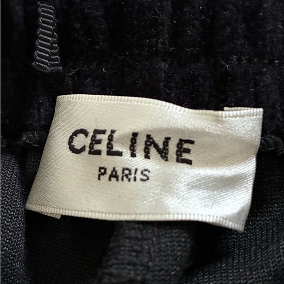 Celine Straight Track Pants in Velvet Jersey - Picture 2 of 6